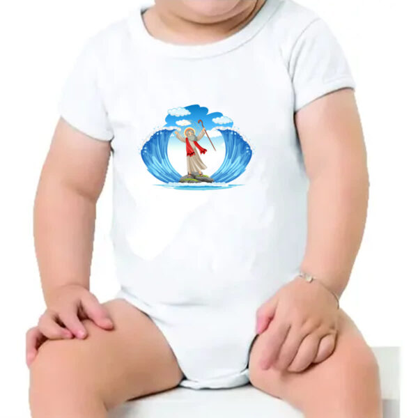 Body infantil Moises abrindo mar vermelho - Imagem 4