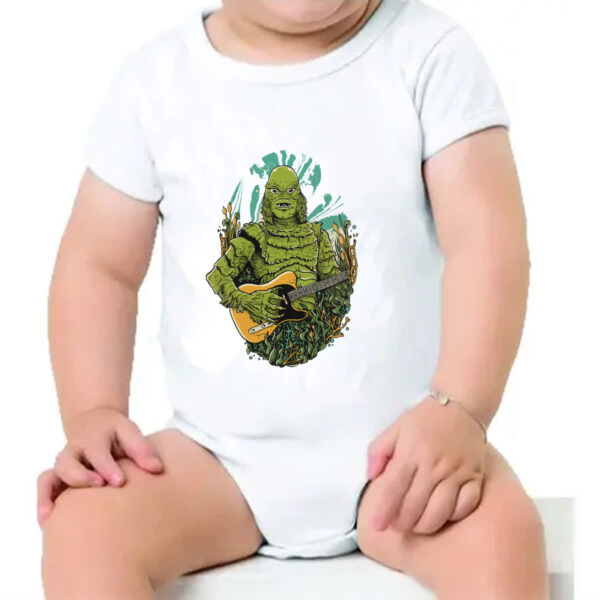 Body infantil Monstro marinho na guitarra - Imagem 4