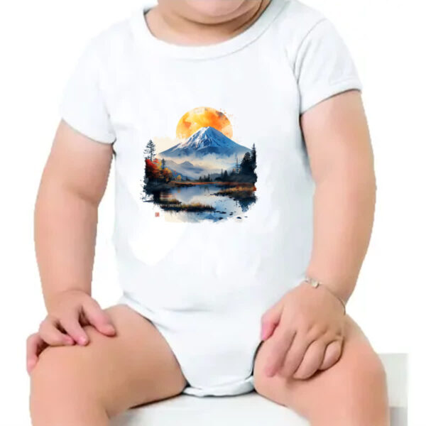 Body infantil Monte Fugi watercolor - Imagem 4