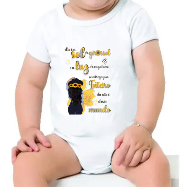 Body infantil Mulher e o girassol e a luz - Imagem 4