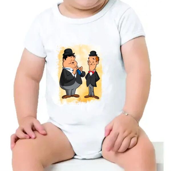 Body infantil Nostalgia O Gordo e o Magro Cartoon - Imagem 4