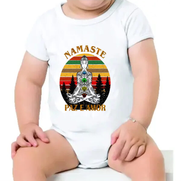 Body infantil Namaste Paz e Amor - Imagem 4