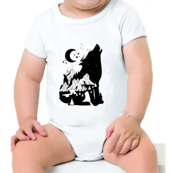 Body infantil Night Wolf - Imagem 4