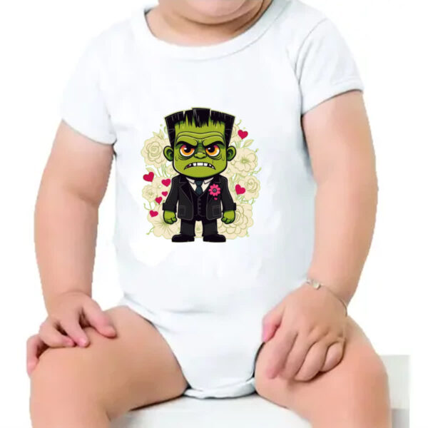 Body infantil Noivo Frankenstein - Imagem 4