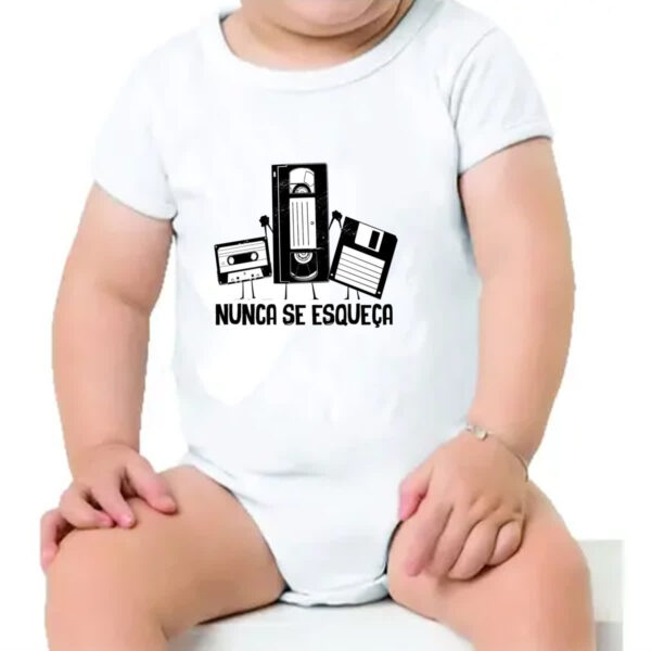 Body infantil Nunca se esqueca K7 VHS e Disquete - Imagem 4