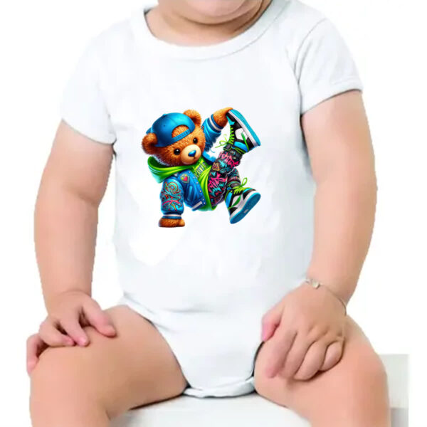 Body infantil Urso Hiphop - Imagem 4