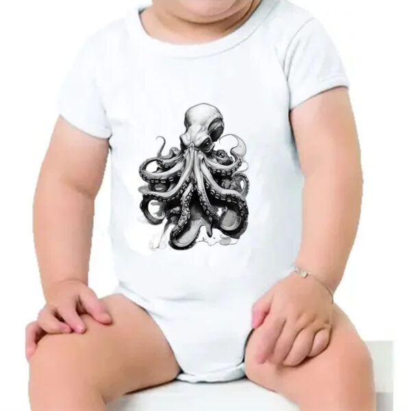 Body infantil Octopus desenho tatoo style - Imagem 4