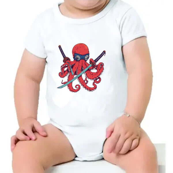 Body infantil Octopus samurai - Imagem 4