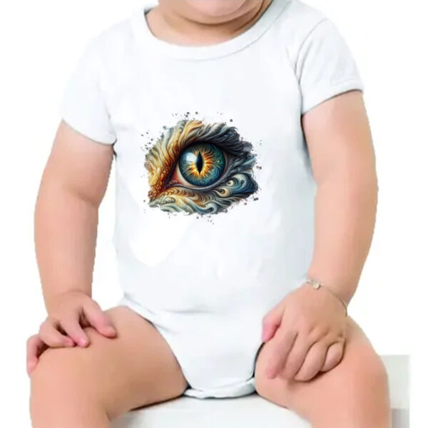 Body infantil Olho de dragao watercolor - Imagem 4