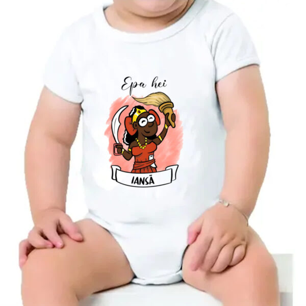 Body infantil Orixas Cartoon Iansa Epa Hei - Imagem 4
