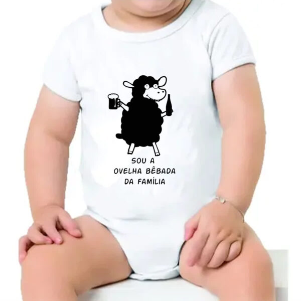 Body infantil Ovelha Bebada da Familia - Imagem 4