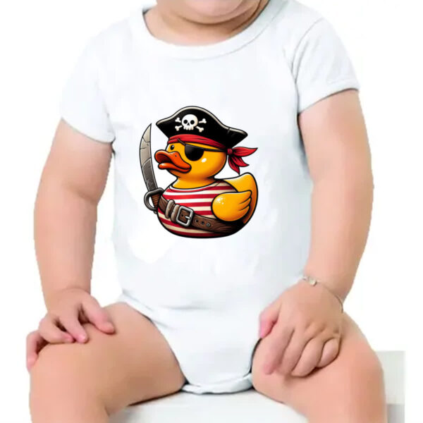 Body infantil Patinho de borracha Pirata - Imagem 4