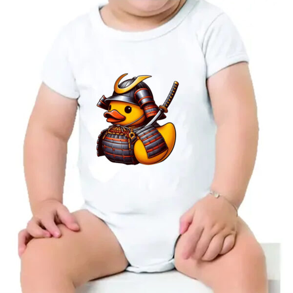 Body infantil Patinho de borracha Samurai - Imagem 4