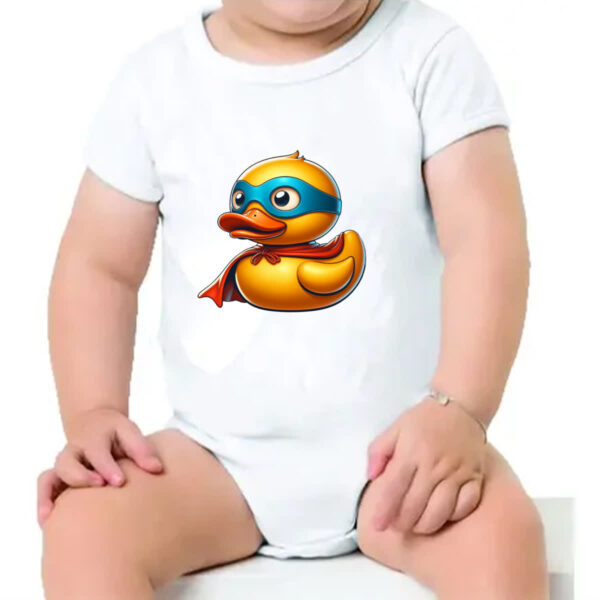 Body infantil Patinho de borracha Super Heroi - Imagem 4