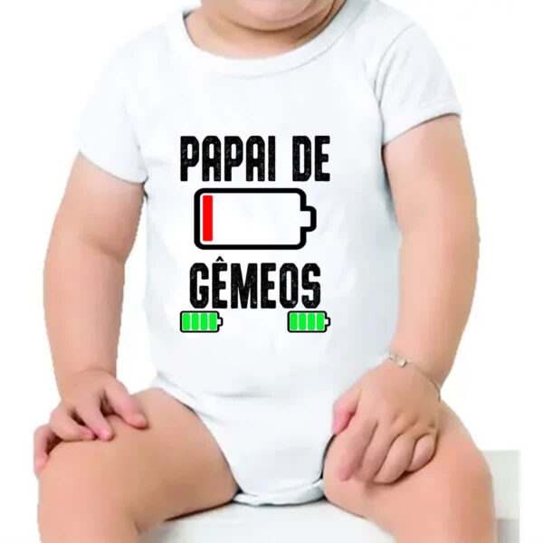 Body infantil Papai de gemeos - Imagem 4
