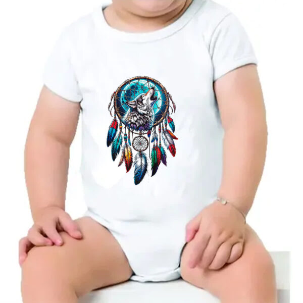 Body infantil Apanhador de sonhos lobo uivando - Imagem 4