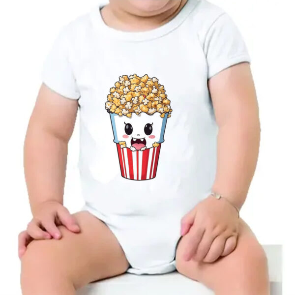 Body infantil Pipoca cinema feliz - Imagem 4