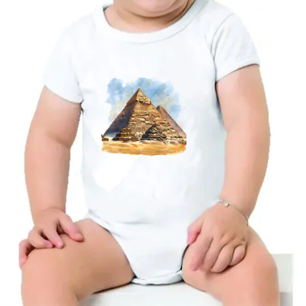 Body infantil Piramide de Queops watercolor - Imagem 4