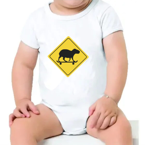 Body infantil Placa capivara de skate - Imagem 4