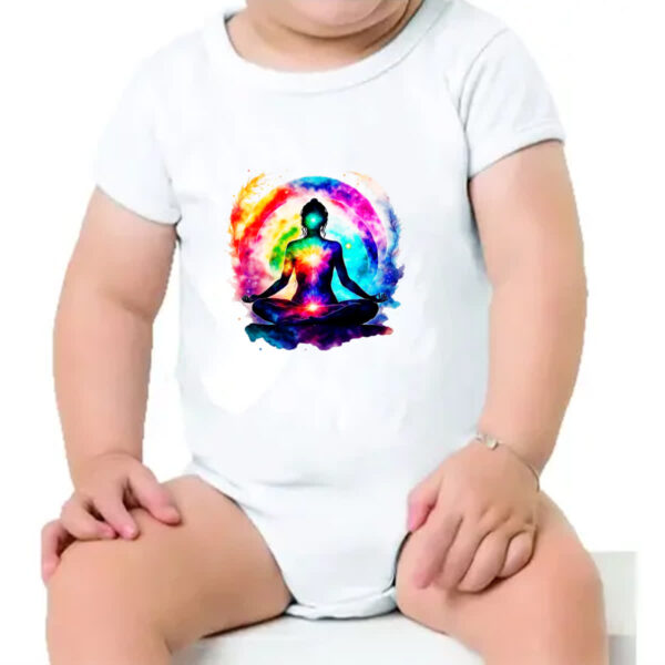 Body infantil Posicao Lotus Chakra - Imagem 4