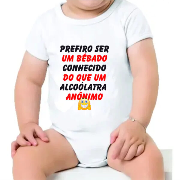 Body infantil Prefiro um bebado conhecido - Imagem 4