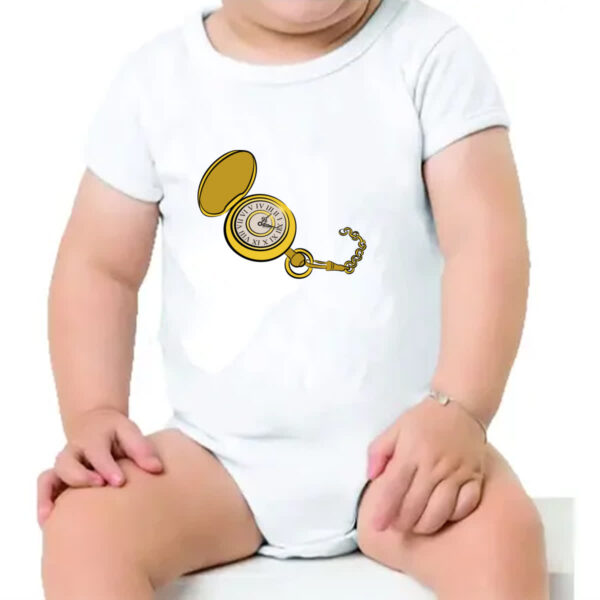 Body infantil Relogio antigo de bolso - Imagem 4