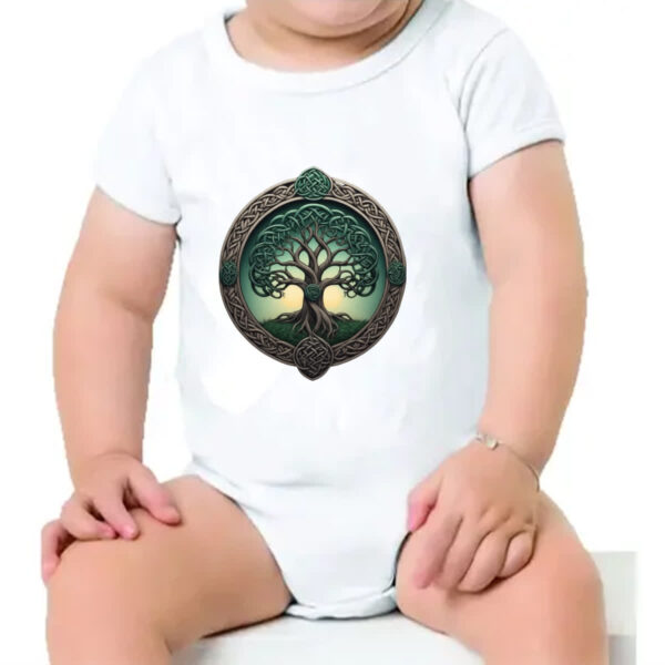 Body infantil Arvore da vida circulo Celtico - Imagem 4