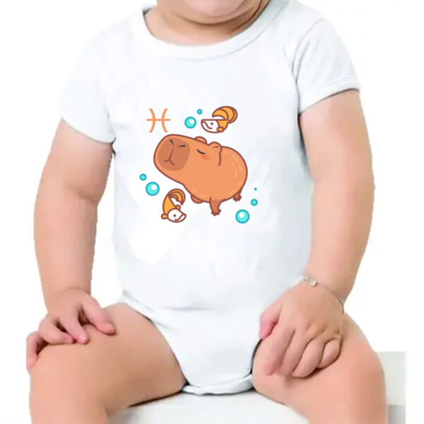 Body infantil Signo Capivara Peixes - Imagem 4