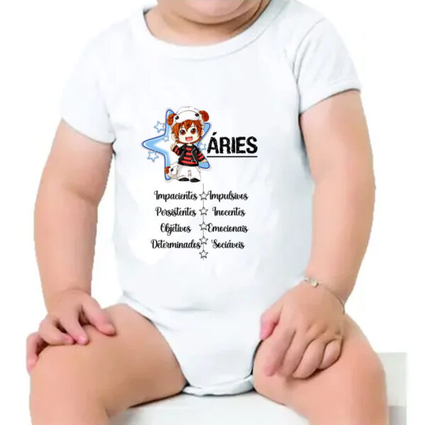 Body infantil Signo Cute Aries - Imagem 4