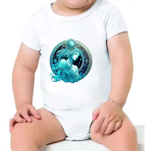 Body infantil Signo de Aquario placa de luxo - Imagem 4