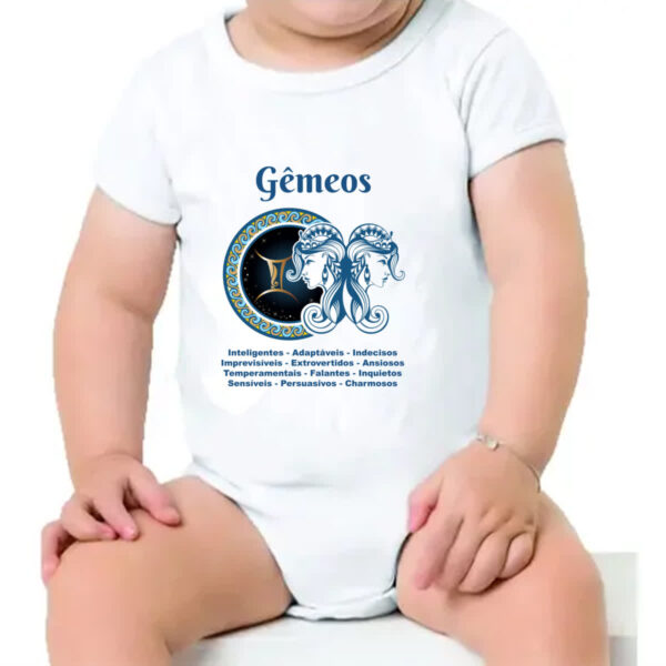 Body infantil Signo de Gemeos adjetivos - Imagem 4