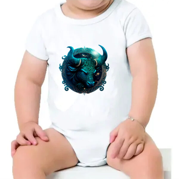 Body infantil Signo de touro logo de luxo - Imagem 4