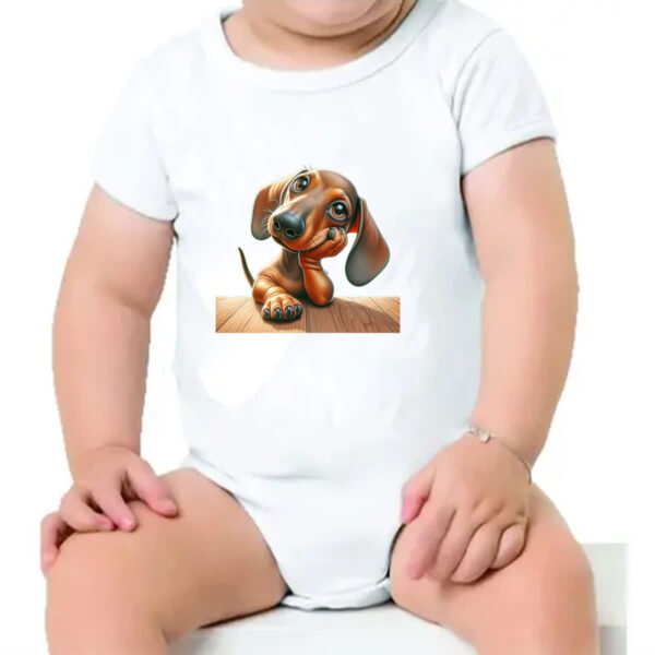 Body infantil Salsichinha pensativo - Imagem 4
