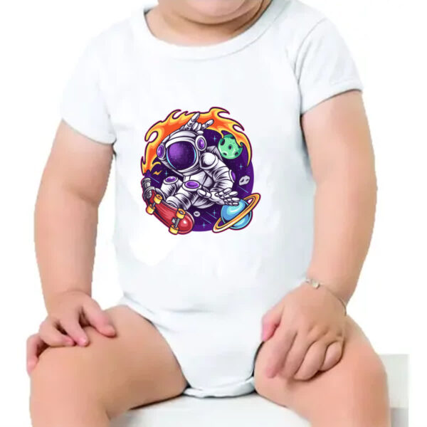 Body infantil Astronauta Skatista - Imagem 4