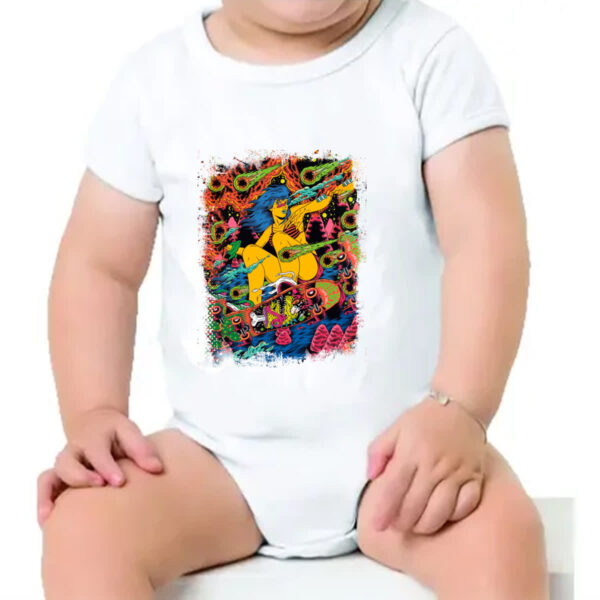 Body infantil Skatista psicodelico - Imagem 4