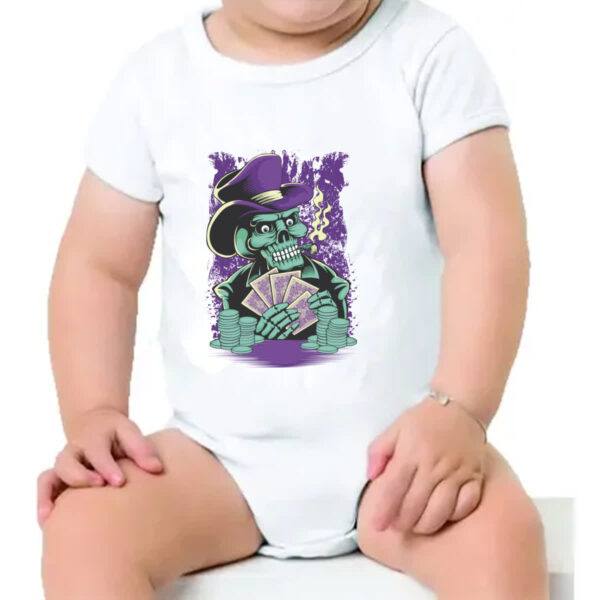 Body infantil Skull poker - Imagem 4