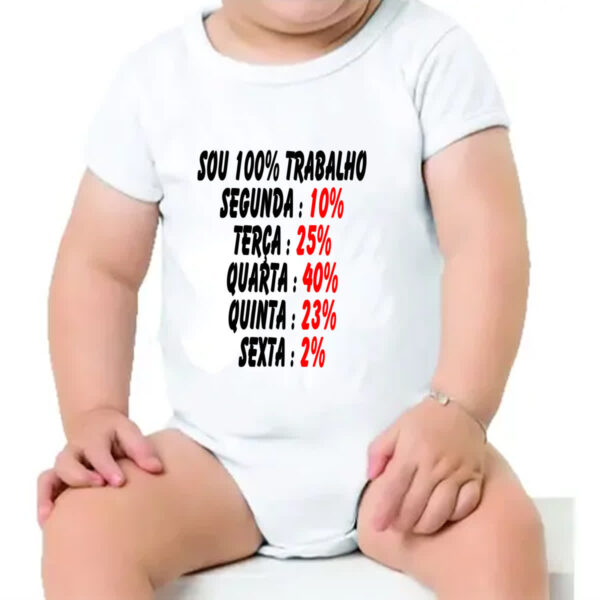 Body infantil Sou 100 trabalho - Imagem 4