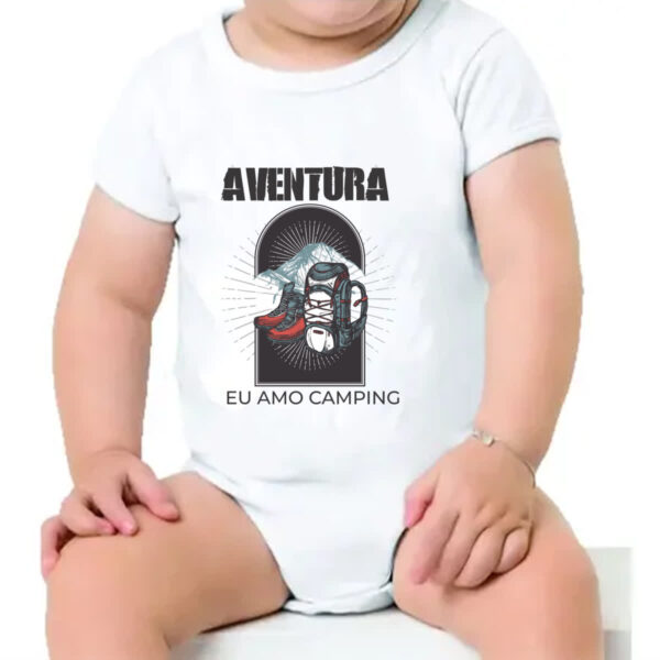 Body infantil Aventura eu amo camping - Imagem 4
