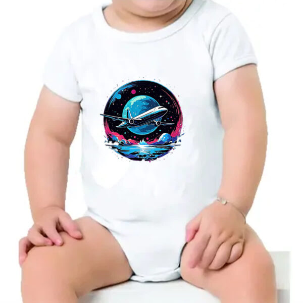 Body infantil Aviao viagem night art - Imagem 4