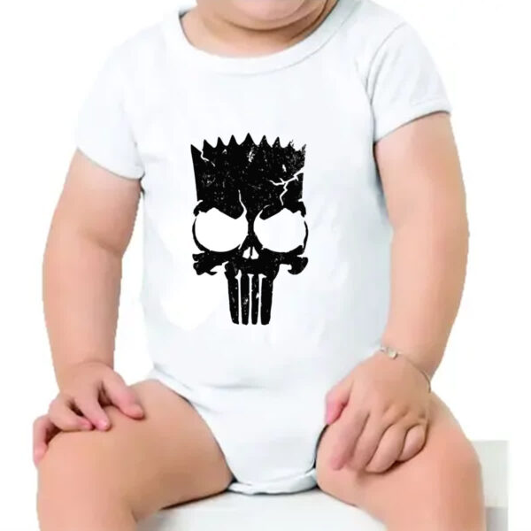Body infantil Bart Punisher Justiceiro Simbolo - Imagem 4