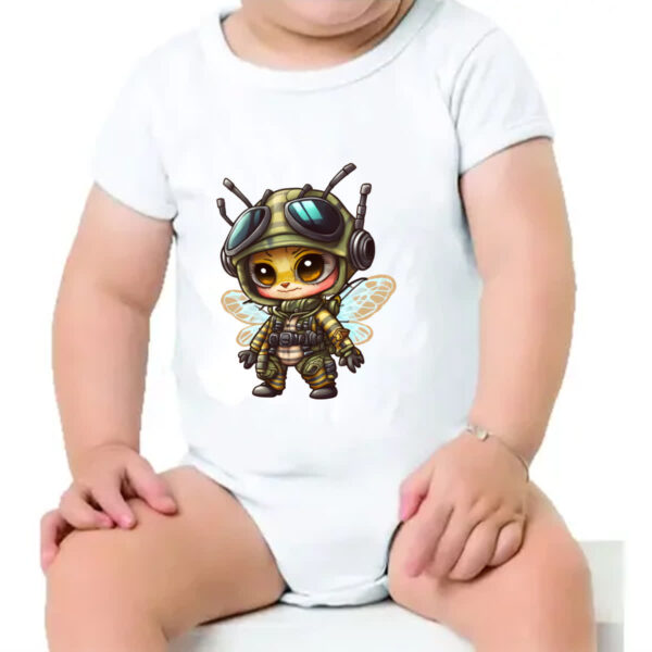 Body infantil Abelha militar - Imagem 4