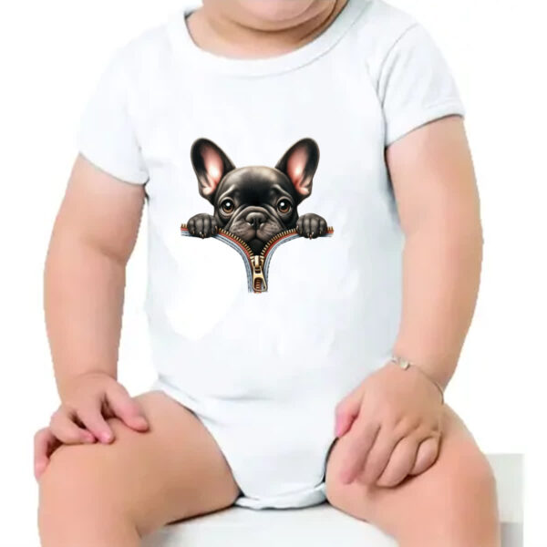 Body infantil Bulldog Frances no Ziper - Imagem 4