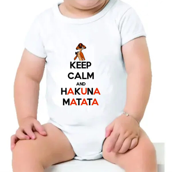 Body infantil Keep Calm and Hakuna Matata - Imagem 4