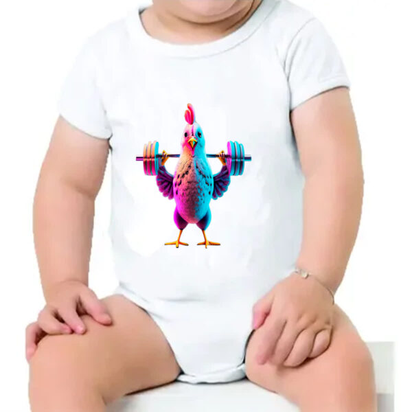 Body infantil Academia frango musculacao - Imagem 4