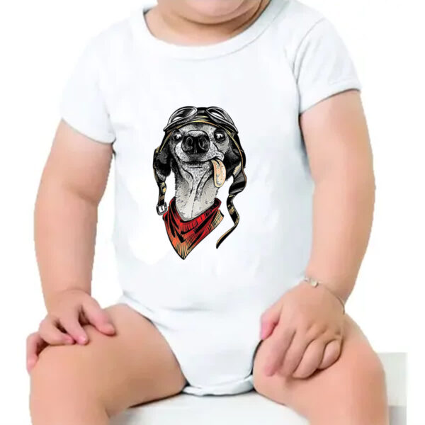 Body infantil Cachorro doido piloto - Imagem 4