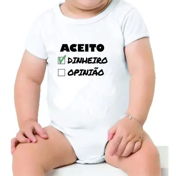 Body infantil Aceito dinheiro - Imagem 4
