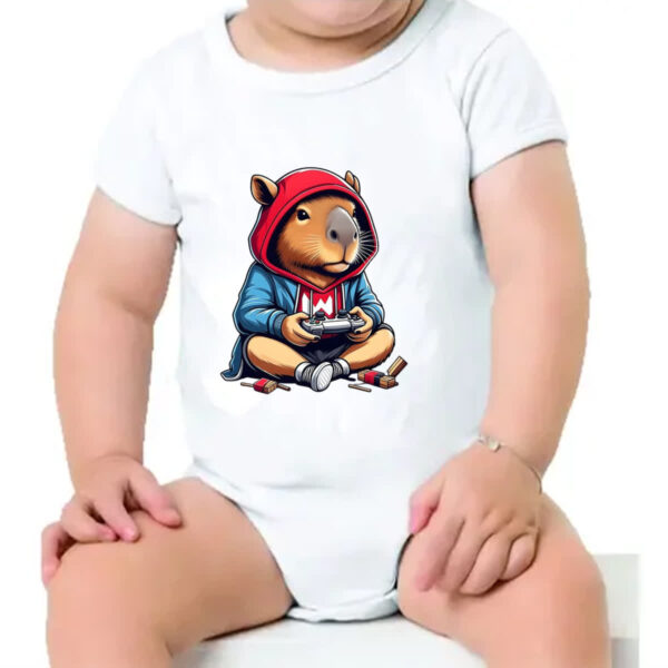 Body infantil Capivara gamer - Imagem 4