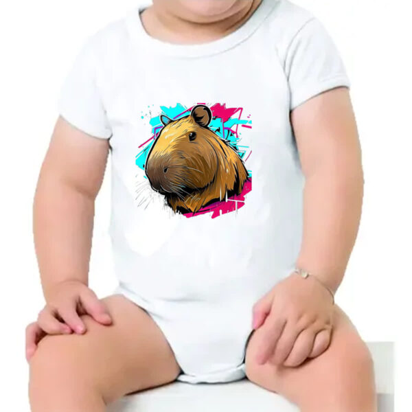 Body infantil Capivara grafite - Imagem 4