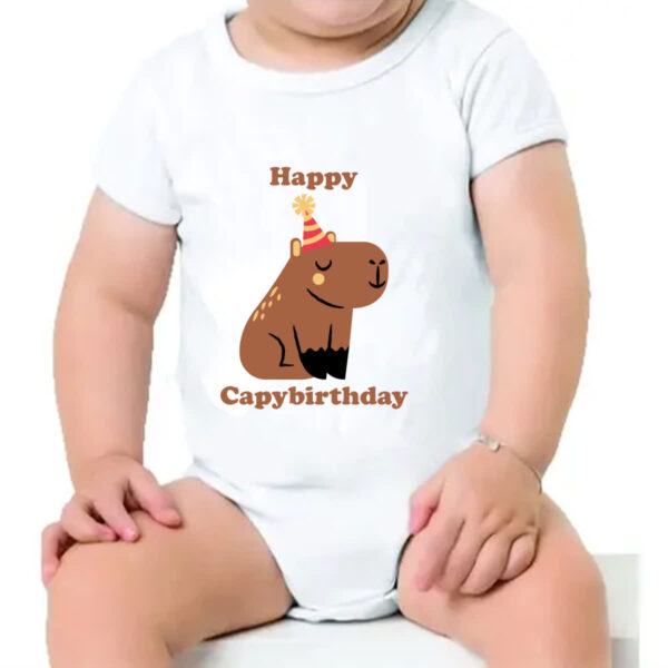 Body infantil Capivara happy capybirthday - Imagem 4