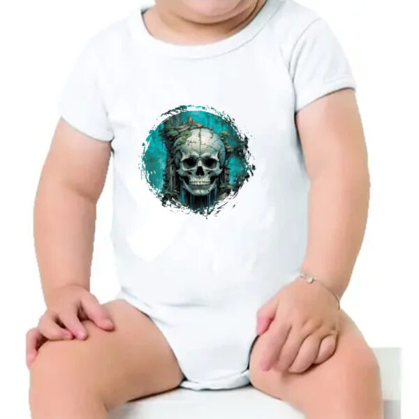 Body infantil Casa em cranio de caveira - Imagem 4